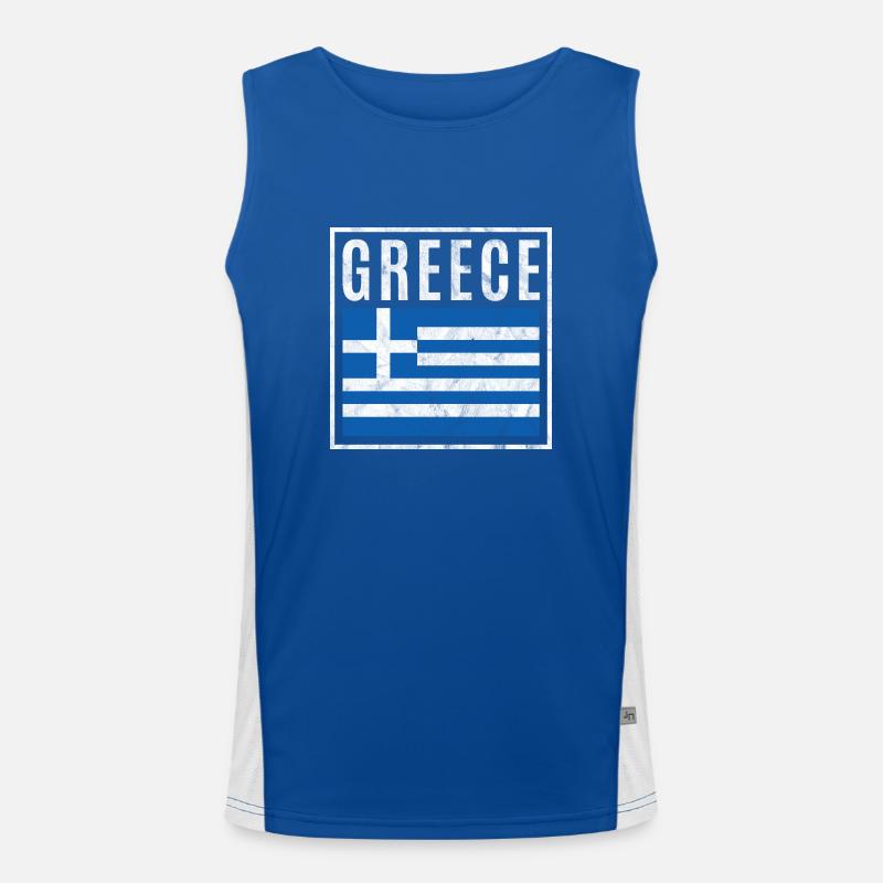 Greece Men's Functional Contrast Tank Top 