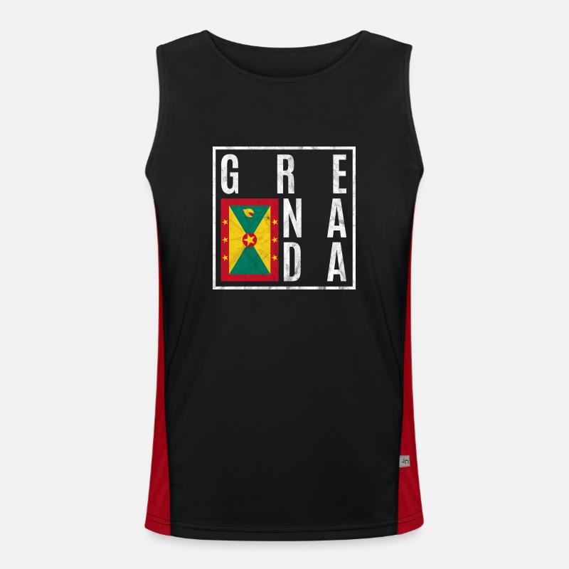 Grenada Funktionelles Kontrast-Tank Top für Männer 