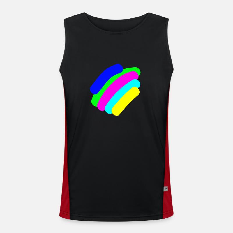 COLOR RAINBOW Mix Funktionelles Kontrast-Tank Top für Männer 