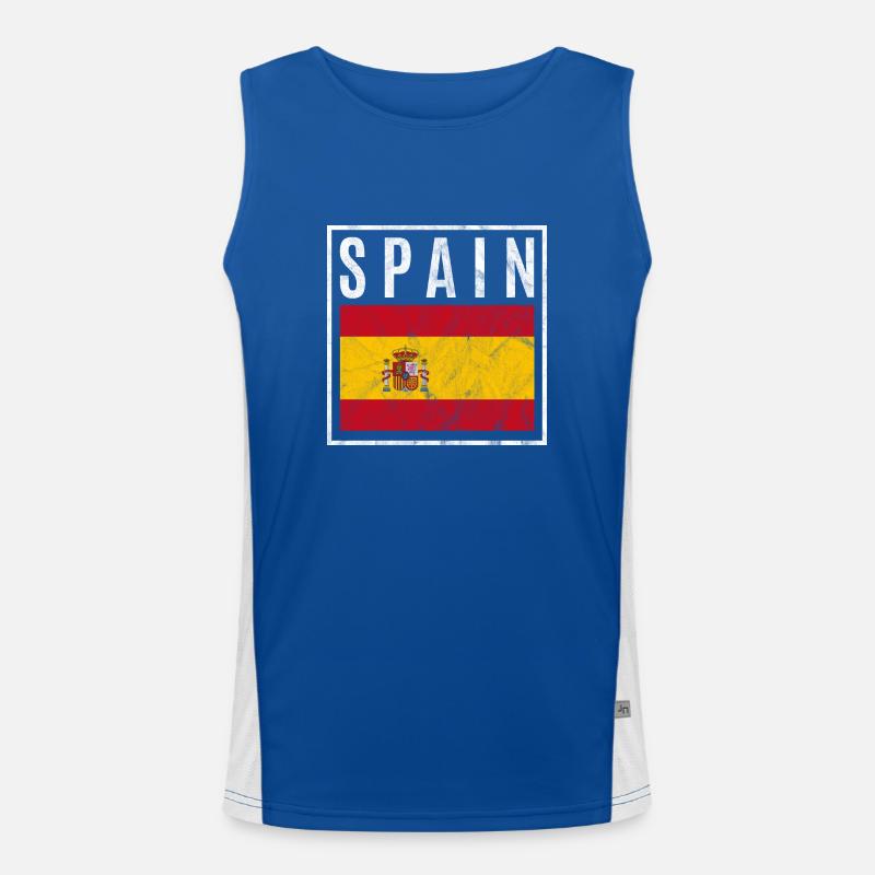 Spanien Funktionelles Kontrast-Tank Top für Männer 