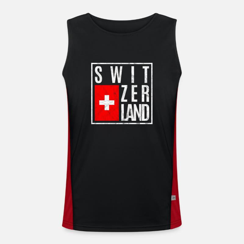 Switzerland Men's Functional Contrast Tank Top 