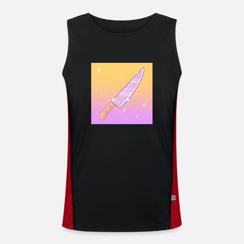 Kill w Kindness Knife - Men's Functional Contrast Tank Top  - black/red