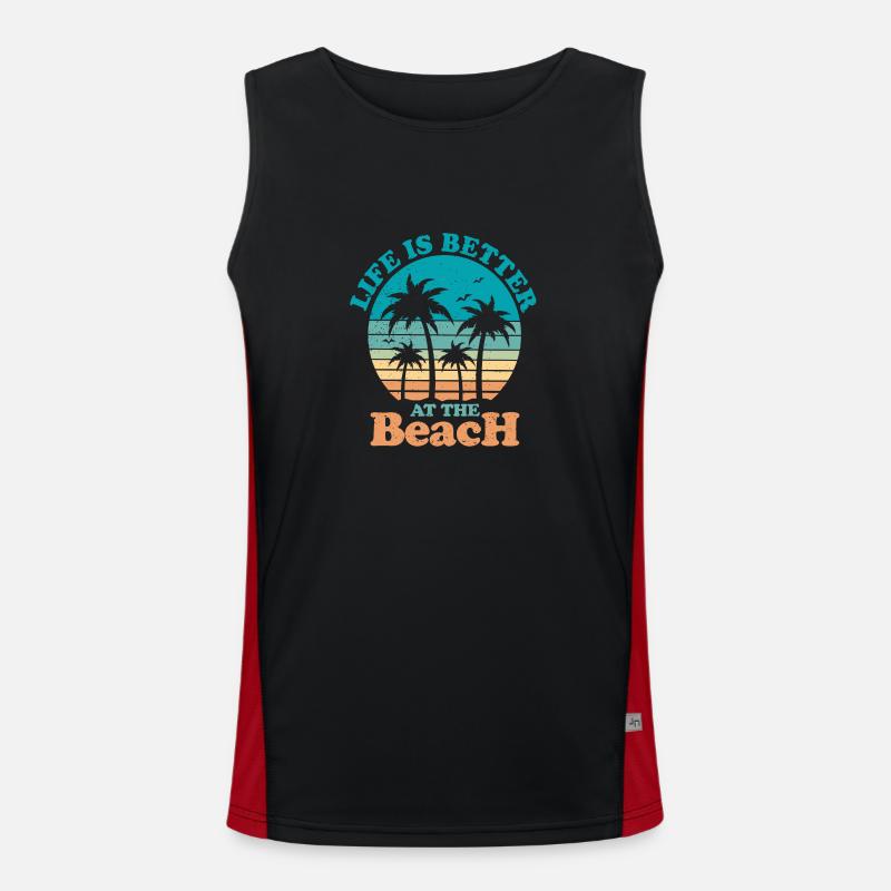 Lifes is better at the beach Men's Functional Contrast Tank Top 