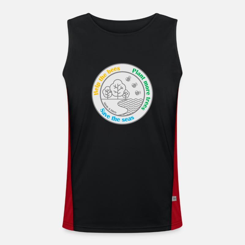 Rette die Welt Funktionelles Kontrast-Tank Top für Männer 