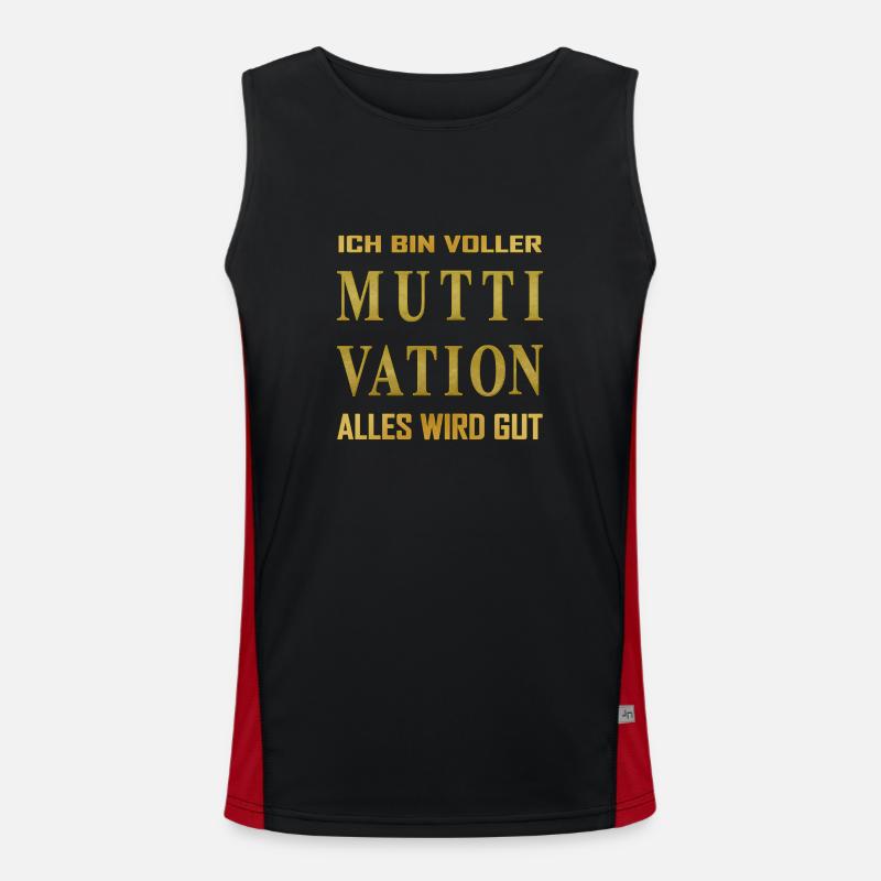 Ich bin voller - MUTTIVATION - alles wird Gut! Funktionelles Kontrast-Tank Top für Männer 