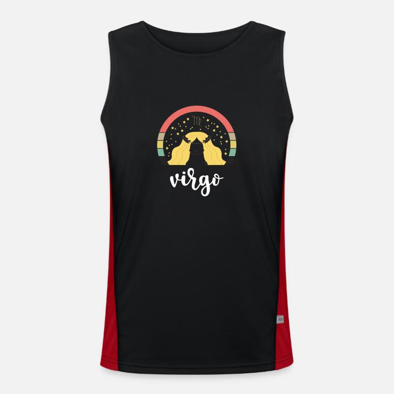 Jungfrau Tierkreiszeichen Element September Funktionelles Kontrast-Tank Top für Männer 