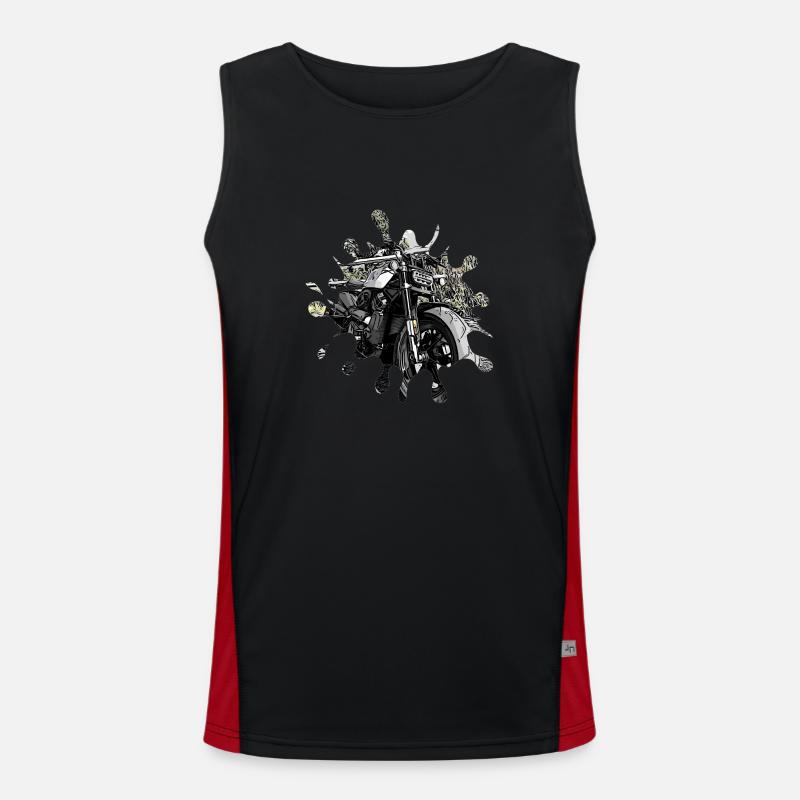 Motorcycle splash SW Men's Functional Contrast Tank Top 