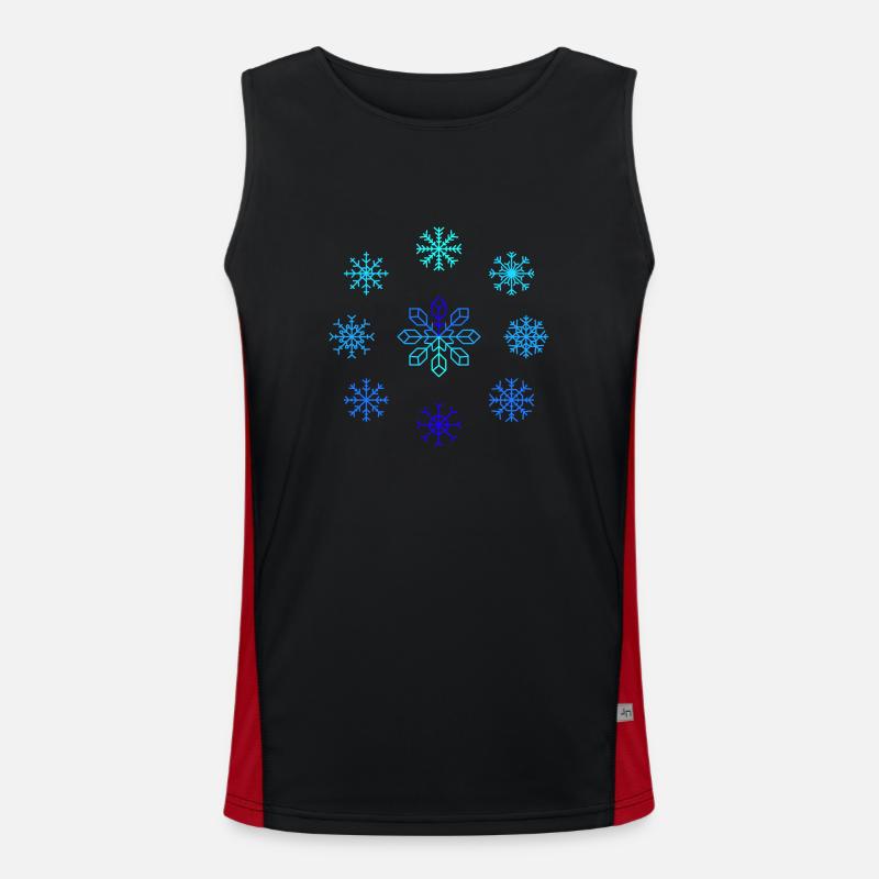 Snefnug. Vinter glæde. Iskrystaller. Sne Funktionel kontrast tanktop til herrer 