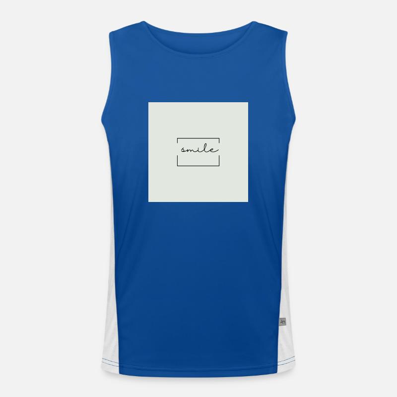 Smile - lächle Funktionelles Kontrast-Tank Top für Männer 