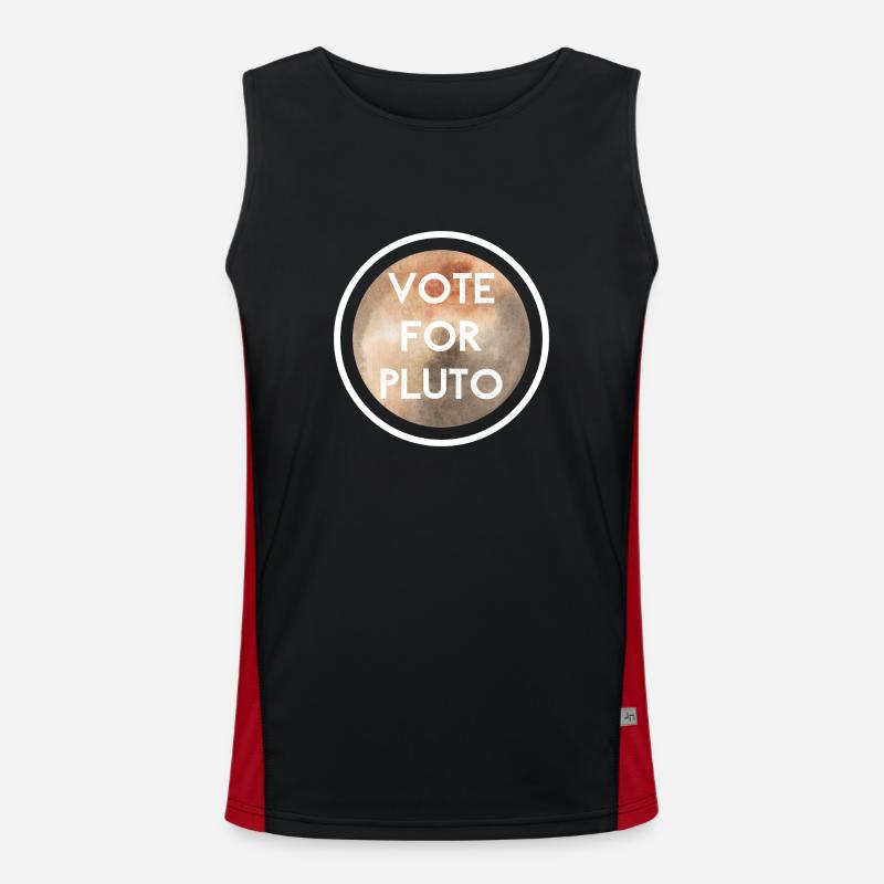 Pluton 1930 2006 Funny Vote for Pluto Men's Functional Contrast Tank Top 