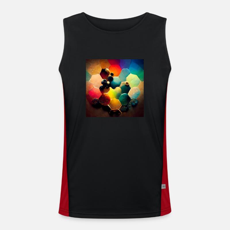 A puzzle with molecules Men's Functional Contrast Tank Top 