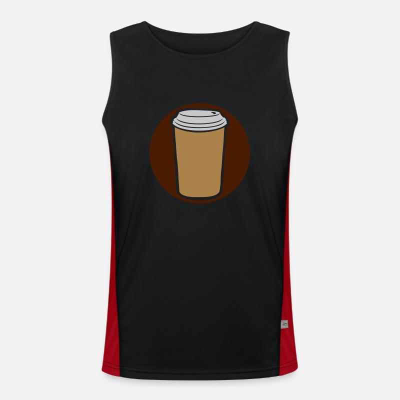 Circle Logo Mug Coffee Men's Functional Contrast Tank Top 