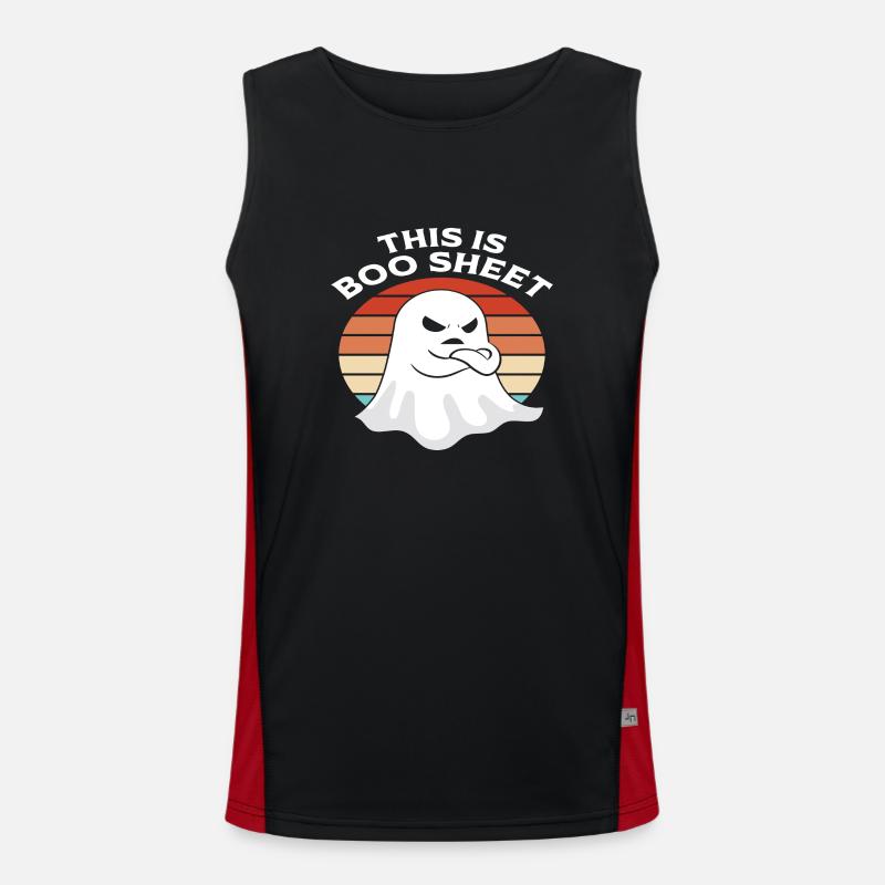 This is Boo Sheet Halloween Funktionelles Kontrast-Tank Top für Männer 