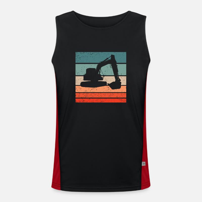 Bagger Retro Style Vintage Funktionelles Kontrast-Tank Top für Männer 