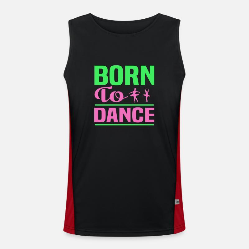 Born to Dance Funktionelles Kontrast-Tank Top für Männer 