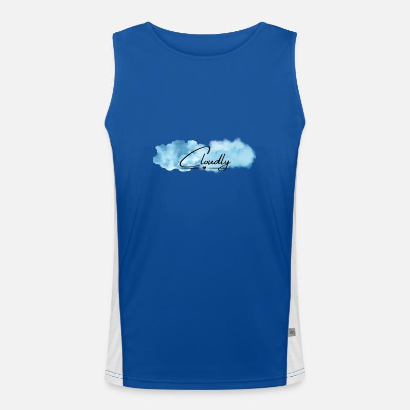 Cloudly - Wolkig Funktionelles Kontrast-Tank Top für Männer 
