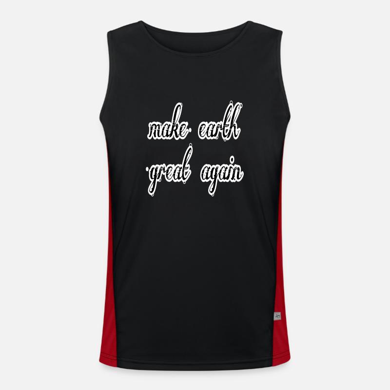 make earth great again Men's Functional Contrast Tank Top 