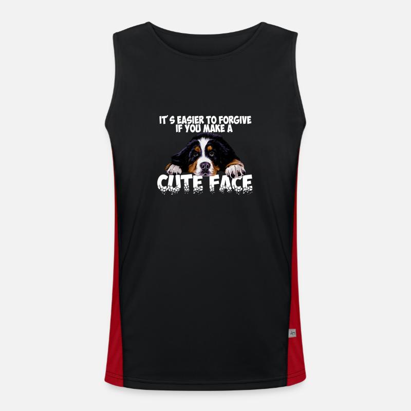 Bernese mountain dog Men's Functional Contrast Tank Top 