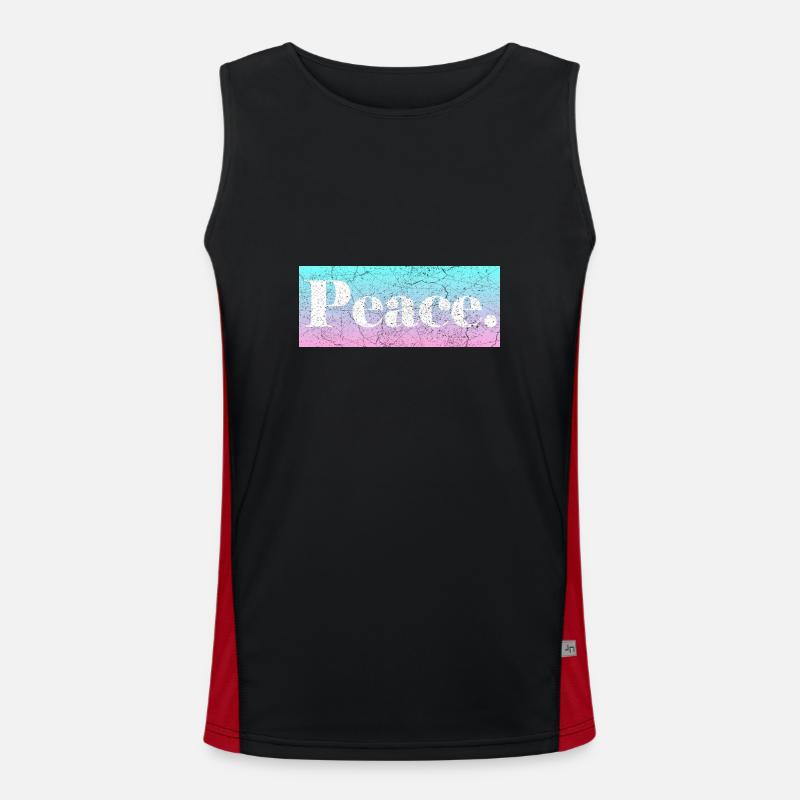 Peace Funktionelles Kontrast-Tank Top für Männer 