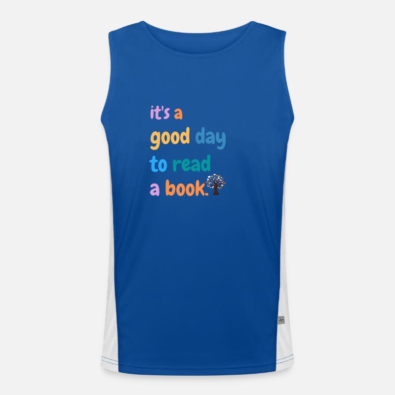 It's A Good Day To Read A Book Men's Functional Contrast Tank Top 