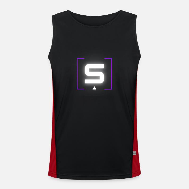 Buchstabe "S" Funktionelles Kontrast-Tank Top für Männer 