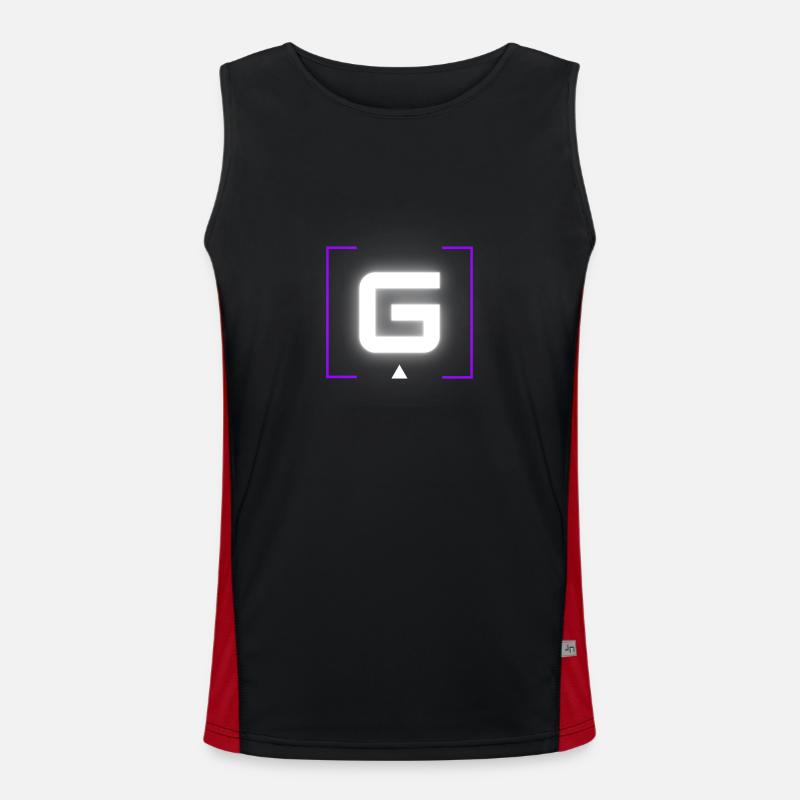 Buchstabe "G" Funktionelles Kontrast-Tank Top für Männer 