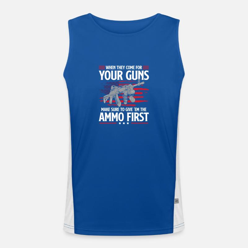 Weapon Firearm Men's Functional Contrast Tank Top 