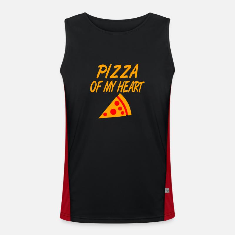 Pizza - Men's Functional Contrast Tank Top  - black/red