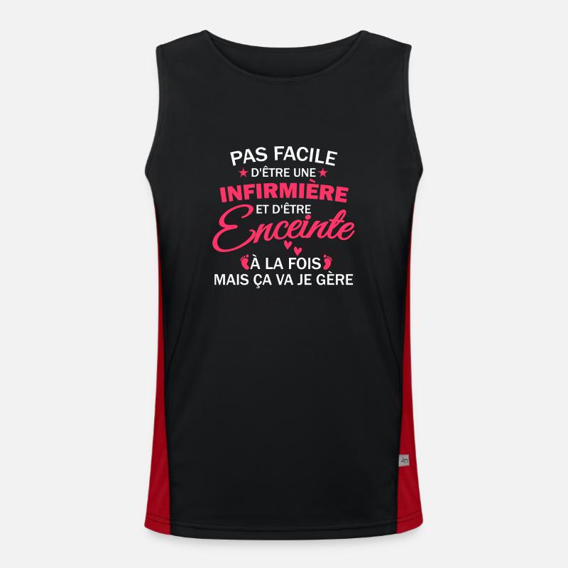 infirmière et enceinte / infirmière enceinte Débardeur respirant contrasté Homme 