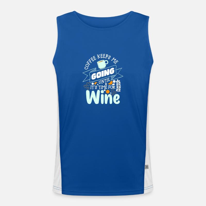 Coffee Cup Early Riser Drink Men's Functional Contrast Tank Top 