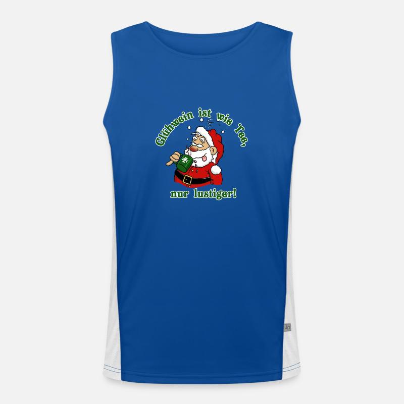 GlühweinTee2 1 Funktionelles Kontrast-Tank Top für Männer 