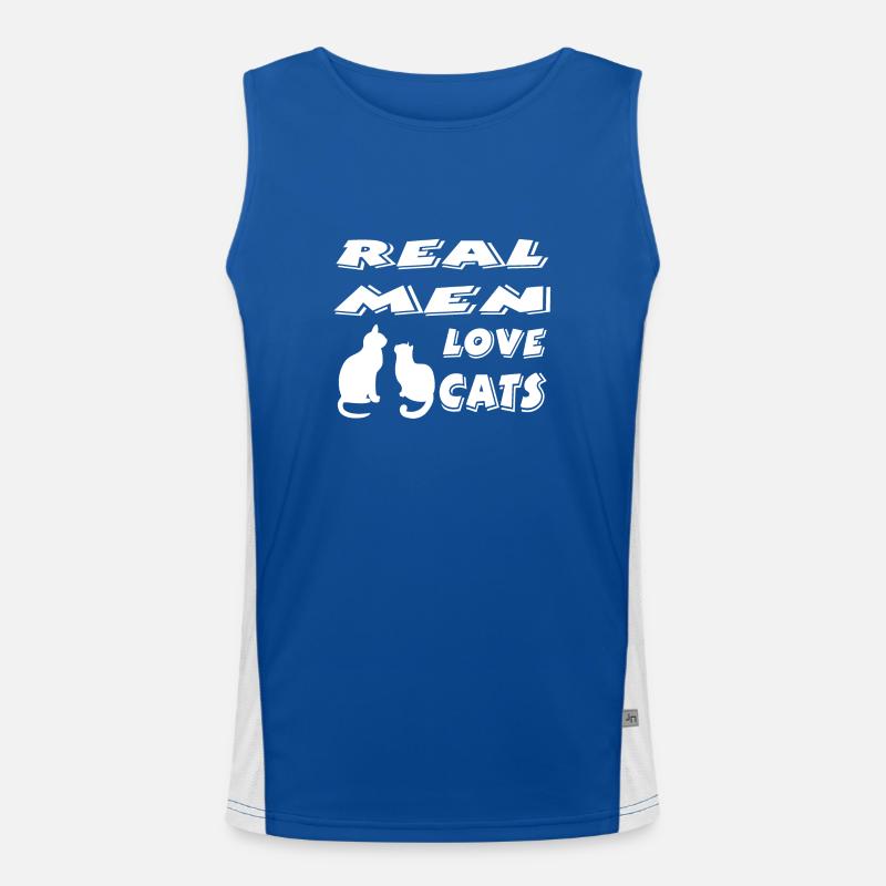 Katzen Funktionelles Kontrast-Tank Top für Männer 