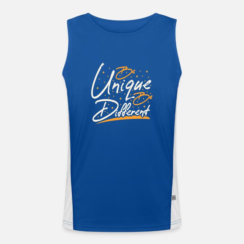 Be Unique Be Different Funktionelles Kontrast-Tank Top für Männer 