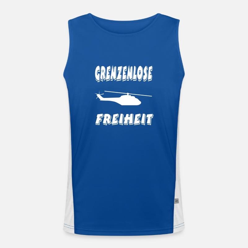Hubschrauber Funktionelles Kontrast-Tank Top für Männer 