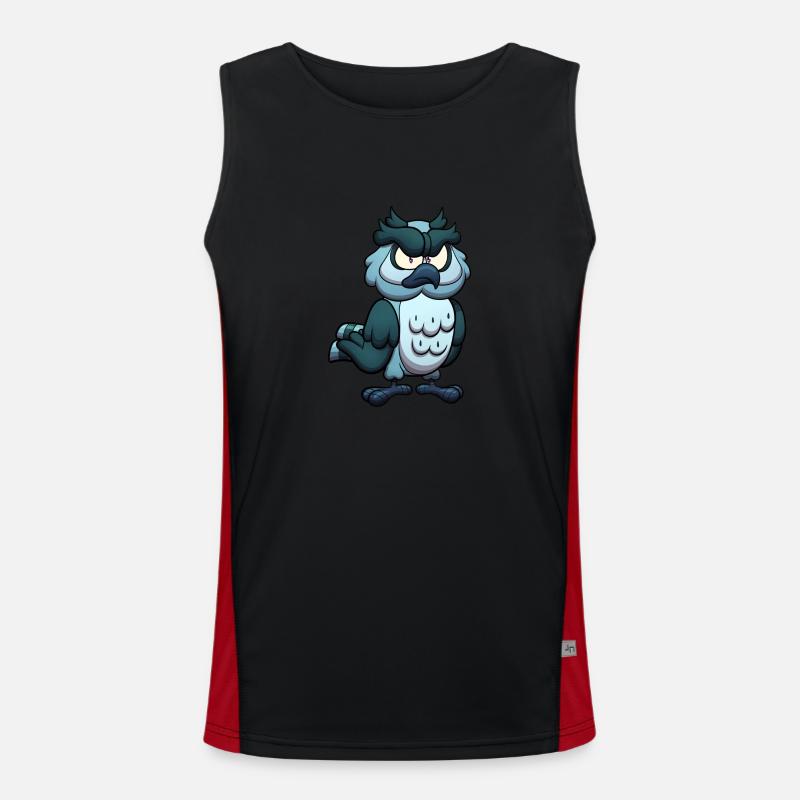 Böse Eule Funktionelles Kontrast-Tank Top für Männer 