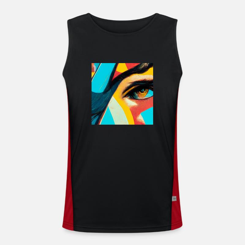 Comic Pop Art Funktionelles Kontrast-Tank Top für Männer 