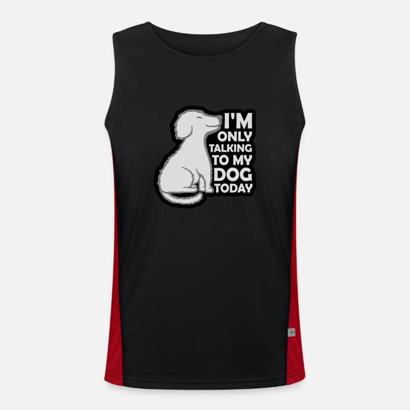 only talking to dog Funktionelles Kontrast-Tank Top für Männer 