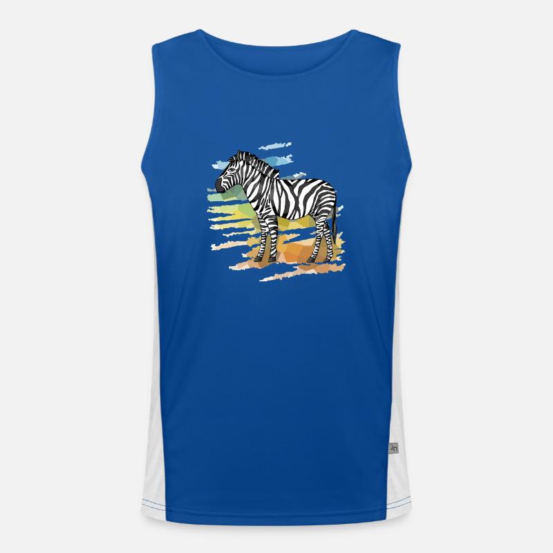 Zebra Funktionelles Kontrast-Tank Top für Männer 