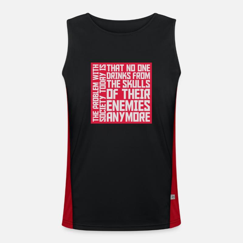 drinks from enemies skulls Men's Functional Contrast Tank Top 