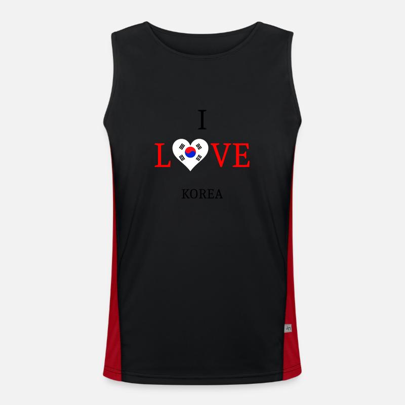 J'aime la Corée. J'aime la Corée Débardeur respirant contrasté Homme 