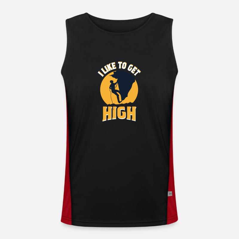 I like to take height Climbing gift Men's Functional Contrast Tank Top 