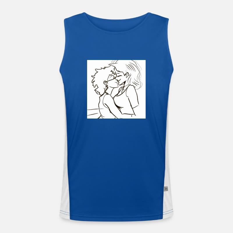 LGBT Queer Kuss 🌈🌈 Funktionelles Kontrast-Tank Top für Männer 