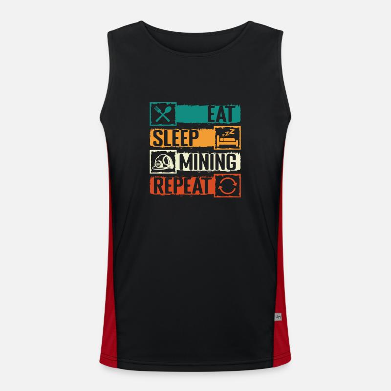Miner Underground Miners Shaft Men's Functional Contrast Tank Top 
