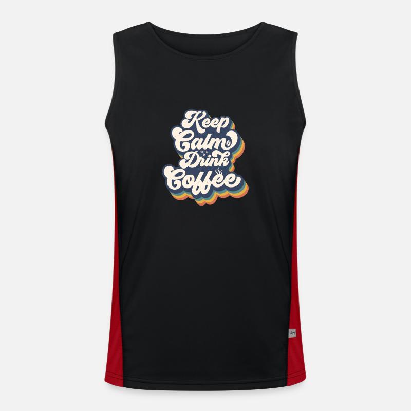 Coffee Funktionelles Kontrast-Tank Top für Männer 