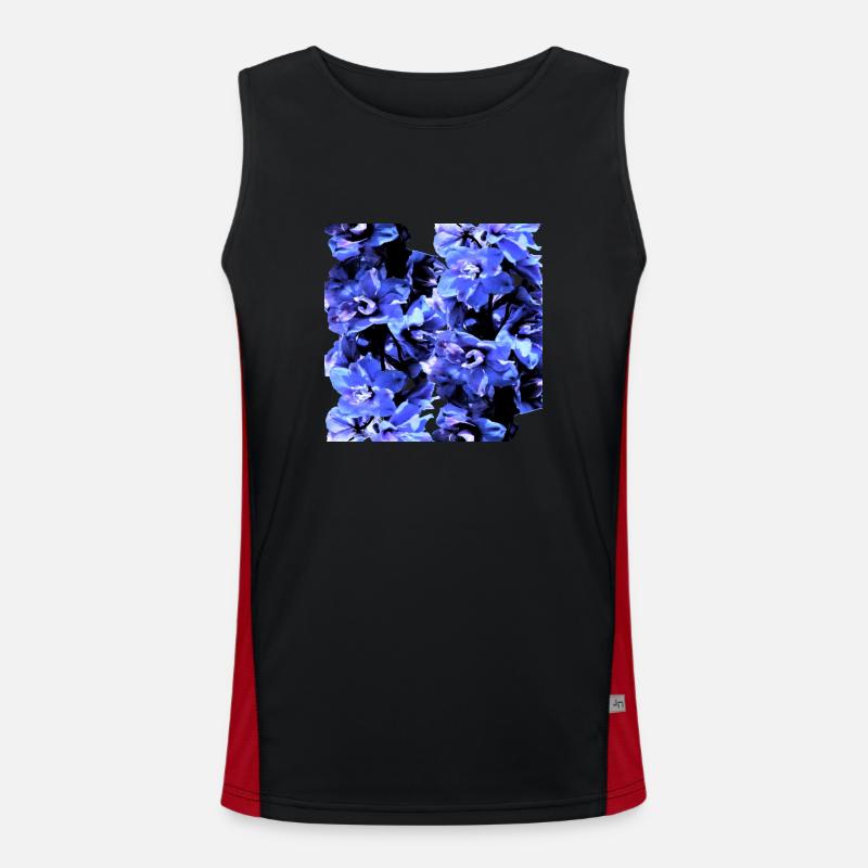 Hyazinthe blau Funktionelles Kontrast-Tank Top für Männer 