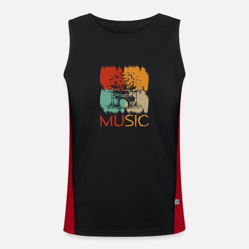 Drums Drummer Drums Drummers Men's Functional Contrast Tank Top 