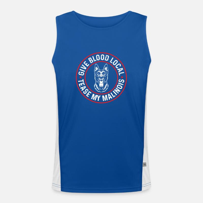 Malinois Belgian Shepherd Mechelaar Dog Men's Functional Contrast Tank Top 