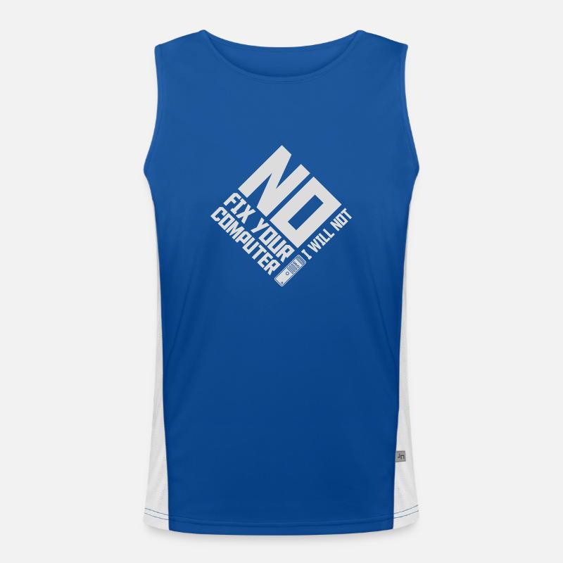 not fix your computer Men's Functional Contrast Tank Top 