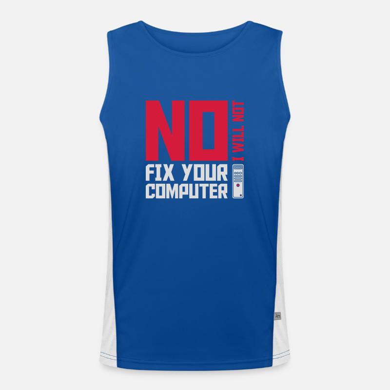 not fix your computer Men's Functional Contrast Tank Top 