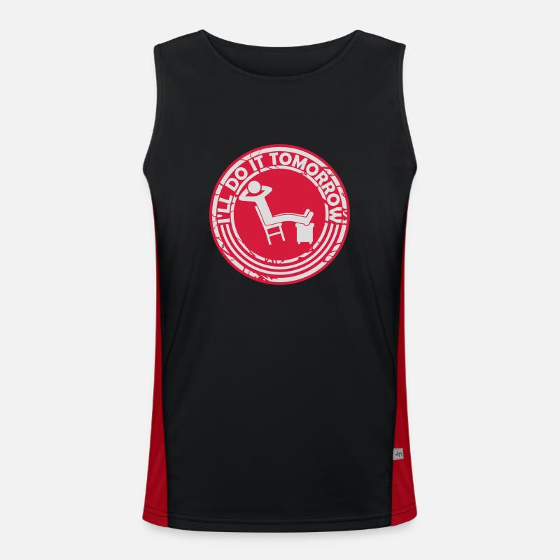 do it tomorrow quote Men's Functional Contrast Tank Top 